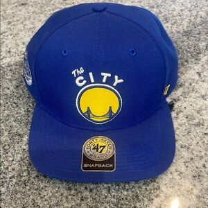 Golden state warriors basketball The City Blue Snapback Hat NBA